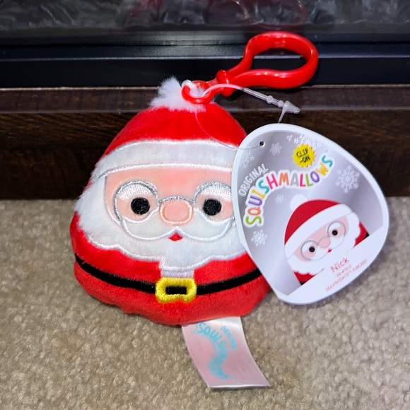 Squishmallows Nick Santa Claus Stuffed Plush Clip 3" - Picture 2 of 4